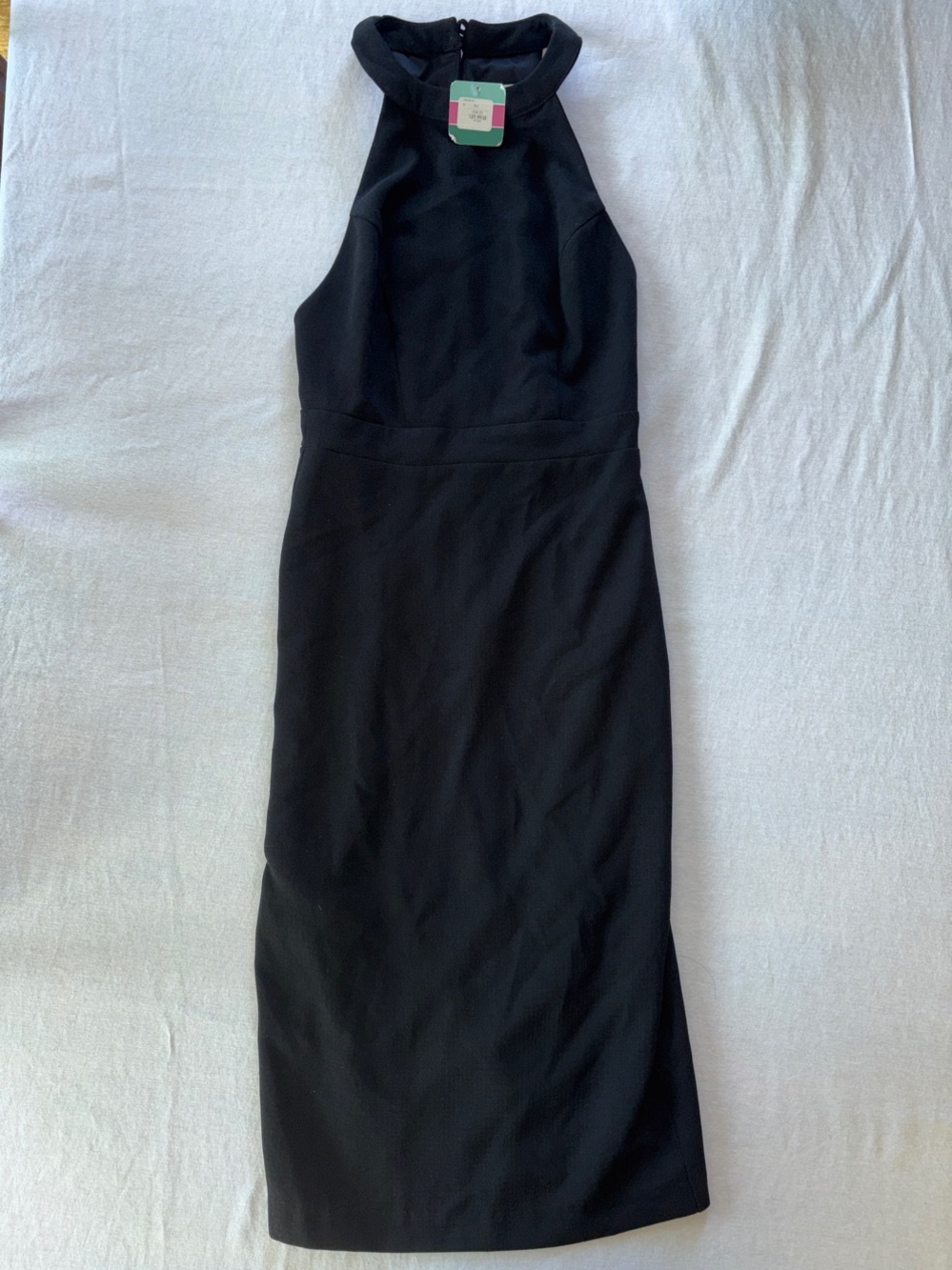 Rubber Ducky Productions, Inc. Black Halter Midi Dress